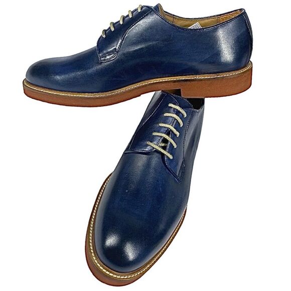 To Boot New York Joel Blue Leather Oxfords Men’s 11 D Made in Italy - Picture 5 of 7